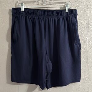 GLACIER Performance Navy Blue Athletic Shorts